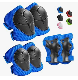 Kids Cycling Protective Gear - Kids Protective Gear Set Knee Pads for Kids 3-14 Years Toddler Knee and Elbow Pads with Wrist Guards 3 in 1 for Skating Cycling