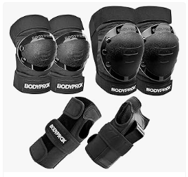 Kids Cycling Protective Gear - BODYPROX Knee Pads Elbow Pads Wrist Guards Set for Inline Skating, Skateboarding, Roller Derby, BMX Ride