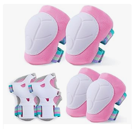 Kids Cycling Protective Gear - FIODAY Kids Knee and Elbow Pads Wrist Guards Adjustable Protective Gear Set for Girls Boys Inline Skating Biking Skateboard