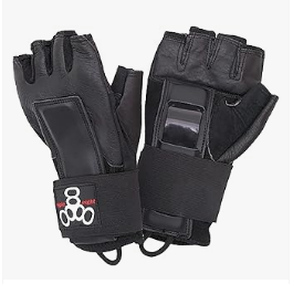 Kids Cycling Protective Gear - Triple Eight Hired Hands Skateboarding Wrist Guard Gloves
