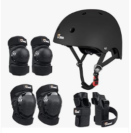 Kids Cycling Protective Gear - JBM Adult & Kid Skating Protective Gear Set for Beginner to Advanced, Skateboard Helmet Knee and Elbow Pads with Wrist