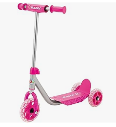 Best Scooter for Kids - Razor Jr. Lil’ Kick – 3-Wheel Kick Scooter for Younger Children (Ages 3+), Max Rider Weight 44 lb (20 kg)