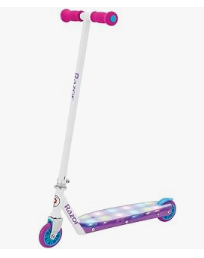 Best Scooter for Kids - Razor Party Pop Kick Scooter - Multi-Color LED Light-Up Deck, Lightweight Steel Frame, for Kids Ages 6 and Up