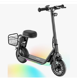 Best Scooter for Kids - Hiboy Q2 Lite Electric Scooter for Kids Ages 4-10, 3-Speed Adjustable, Up to 9.3 MPH, Neon Lights, 5-Mile Range