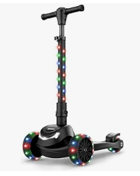 Best Scooter for Kids - Jetson 3-Wheel Light-Up Kick Scooter, Lights on Stem & Wheels, Height Adjustable Handlebar, Rear Brake, Foldable
