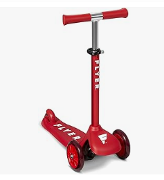 Best Scooter for Kids - Flyer Glider Jr., Radio Flyer Lean to Steer Toddler Scooter, Red, for Kids Ages 2-5 Years