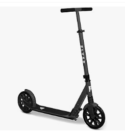 Best Scooter for Kids - Flyer Kickstart Max, Radio Flyer Kick Scooter, Adjustable Handlebars & Foldable, Black Scooter 8+ Years, and up to 220