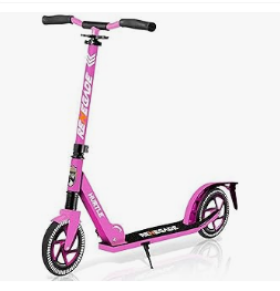 Best Scooter for Kids - Teenager Kick Scooter - 2 Wheel With Adjustable T-Bar Handlebar - Folding Adult With Alloy Anti-Slip Deck - 8" Smooth Gliding