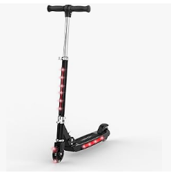Best Scooter for Kids - Hover-1 Lunar Kids Folding Kick Scooter with Color-Changing LED Light Up Wheels, Foot Brake, Adjustable Height Handle
