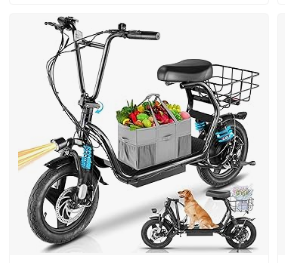 Best Scooter for Kids - Caroma Peak 1200W Electric Scooter with Seat, 500Wh Battery, 30Miles Range, 20MPH Top Speed, 14" Tires Foldable