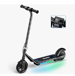 Best Scooter for Kids - iScooter IK3 Electric Scooter for Kids Ages 6-12, 150W Motor, LED Display, 3 speeds Adjustable, Colorful Lights, Double Brake