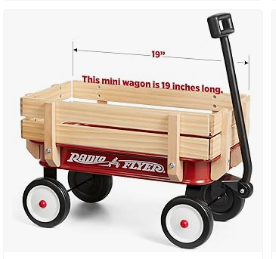 Best Wagons for Kids - Radio Flyer My 1st Miniature Steel & Wood Wagon, 19" Long Toy Wagon for Kids 1.5+