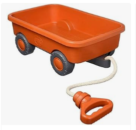 Best Wagons for Kids - Green Toys Wagon, Orange CB - Pretend Play, Motor Skills, Kids Outdoor Toy Vehicle. No BPA, phthalates, PVC. Dishwasher Safe