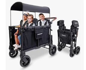 Best Wagons for Kids - WONDERFOLD W4 Luxe Pro Stroller Wagon (4 Seater) - Collapsible Wagon Stroller