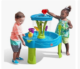 Step2 Water Table - Step2 Summer Showers Splash Tower Water Table for Kids, Outdoor Kids Water Sensory Table, Ages 1.5+ Years Old, 8 Piece Water Toys