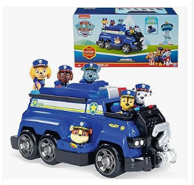 Paw Patrol Toys - Paw Patrol Team Cruiser, Large Scale Vehicle with Exclusive Chase, Marshall, Skye, Rubble, Rocky & Zuma Action Figures, Toys for Boys & Girls