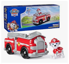 Paw Patrol Toys - Paw Patrol Marshall’s Firetruck, Toy Vehicle with Collectible Action Figure, Sustainably Minded Kids Toys for Boys & Girls Ages 3 and Up