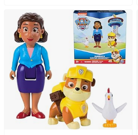 Paw Patrol Toys - Paw Patrol Rubble, Mayor Goodway & Chickaletta Figures, Kids Toys for Boys and Girls Ages 3 and Up