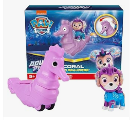Paw Patrol Toys - Paw Patrol Aqua Pups Coral and Seahorse Action Figures Set, Kids Toys for Ages 3 and up