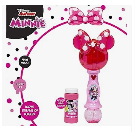 Disney Minnie Mouse - Little Kids Disney Minnie Mouse Light and Sound Musical Bubble Wand, Includes Bubble Solution, Plastic, Multi (2051)