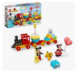 Disney Minnie Mouse - LEGODUPLO Disney Mickey & Minnie Mouse Birthday Train - Building Toys for Toddlers with Number Bricks, Cake and Balloons
