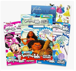 Disney Minnie Mouse - Disney Princess Magic Ink Coloring Book Set - Bundle of 3 Imagine Ink Books for Girls Kids Toddlers Featuring Disney Princess