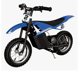 Razor Bike - RazorMX125 Dirt Rocket Electric-Powered Bike with Authentic Motocross Geometry, Rear-Wheel Drive,100-watt, high-Torque