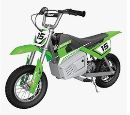 Razor Bike - Razor MX400 Dirt Rocket – 14 MPH (22 KMH) Off-Road Electric Dirt Bike, High-Torque Motor, 30 Min Ride Time, Adjustable Handlebars