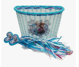Disney Frozen Kids Bike Basket and Streamers 