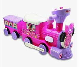 Kiddieland Minnie Ride-On Train with Caboose and Track Large