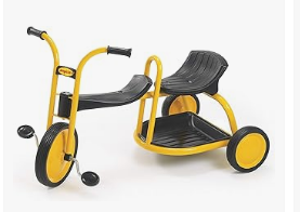 Children’s Factory MyRider 15" Tandem Toddler Tricycle, Kids Tricycle with Rubber Wheels