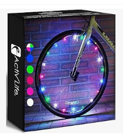 Activ Life 2-Tire Pack LED Bike Wheel Lights with Batteries Included, Get 100% Brighter and Visible from All Angles for ....