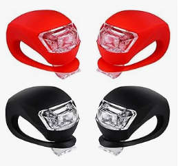 Malker Bicycle Light Front and Rear Silicone LED Bike Light Set - Bike Headlight and Taillight ,Waterproof & Safety