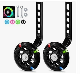 PRUNUS Flash BIKE Training Wheels for 14 16 18 20 Inch. Training Wheels for Kids Bike is Heavy Duty. Bicycle Training ..