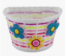 Schwinn Bike Basket for Kids Bike, with Light-Up Flowers Motion Activated, Fits Most Kids Bike Handlebars, Easy to Install Bicycle