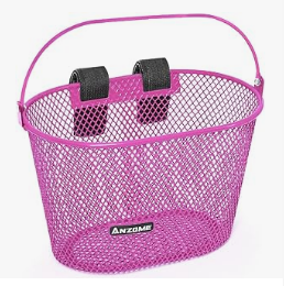 ANZOME Kids Bike Basket, Bicycle Basket for Boy and Girl, Waterproof Metal Wire Children's Bicycle Basket...