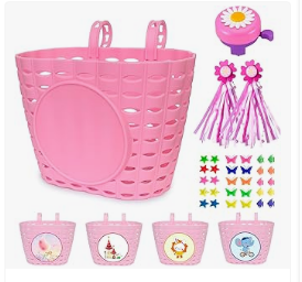 Girl Bike Basket Kid Bicycle Basket Bike Accessories for Girls..