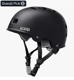 Outdoor Master Skateboard Cycling Helmet - Two Removable Liners Ventilation Multi-Sport Scooter Roller Skate Inline..