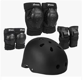Kids Bike Helmet, Toddler Helmet for Youth Adult, Knee Pad Elbow Pad Wrist Guard Protective Gear Set for Skateboard, Bike, Skating...