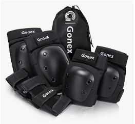 Gonex Knee Pads Elbow Pads with Wrist Guards, Kids Youth Adult Skateboard Skate Pads 3 in 1 Protective Gear Set for...