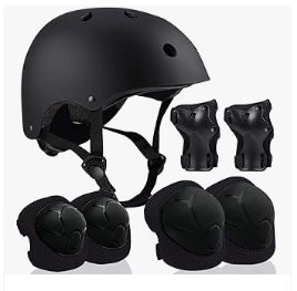 Adjustable Helmet for Ages 5-16 Kids Toddler Boys Girls Youth,Protective Gear with Elbow Knee Wrist Pads for Multi-Sport..